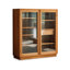 Vitrines en bois brun massif