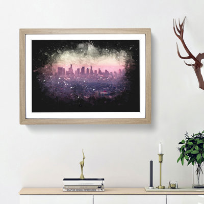 Los Angeles Skyline in the Morning - Picture Frame Painting Print