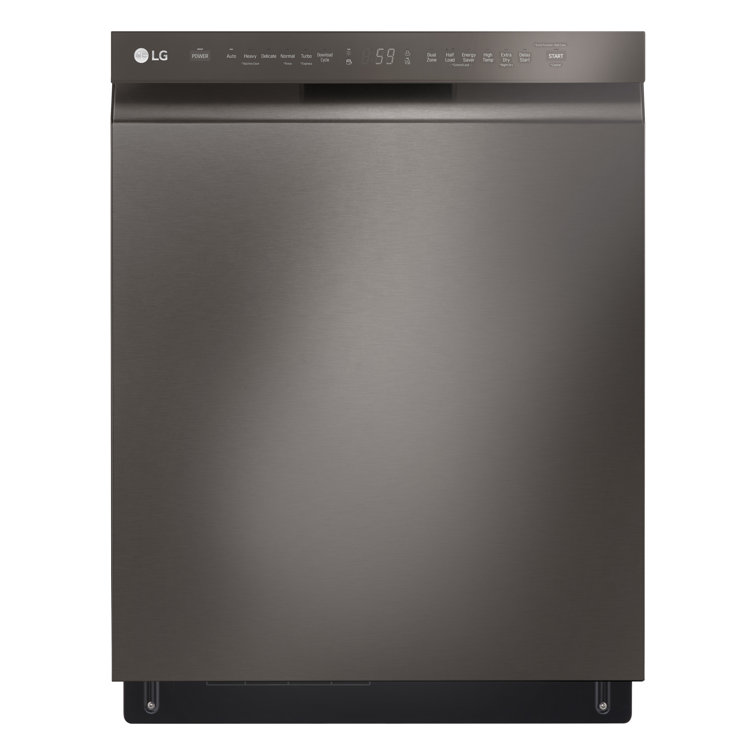 LG 24 in. PrintProof Stainless Steel Front Control Dishwasher with QuadWash, 3rd Rack & Dynamic Dry, 48 dBA
