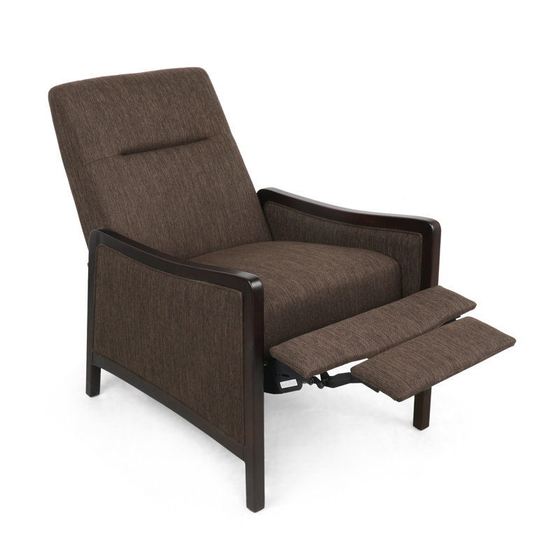 Burtnett Upholstered Recliner, Brown 100% Polyester