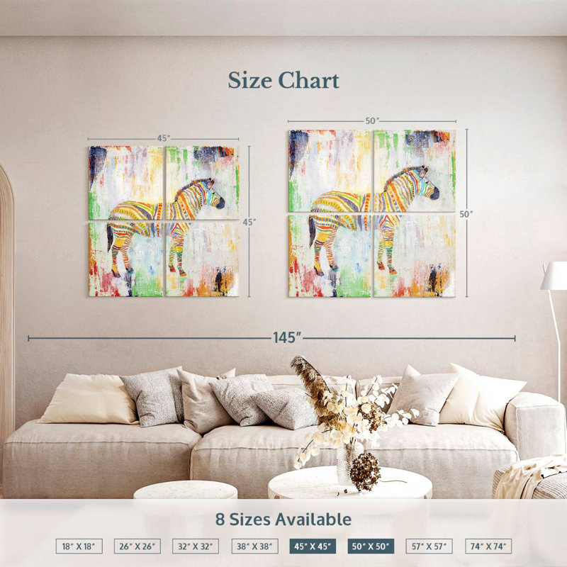 Brampt Magical Zebra, 45" H x 45" W