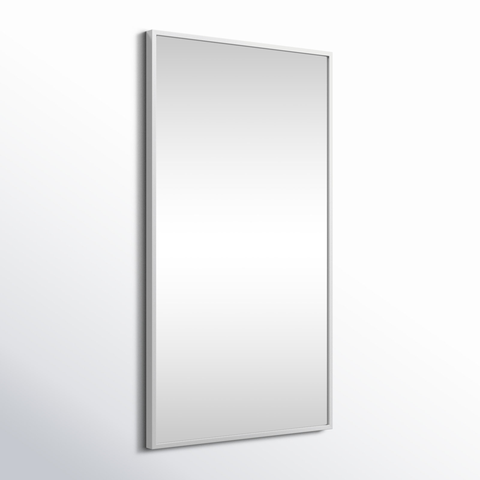 Sabine Metal Rectangle Wall Mirror, 36" x 20", White