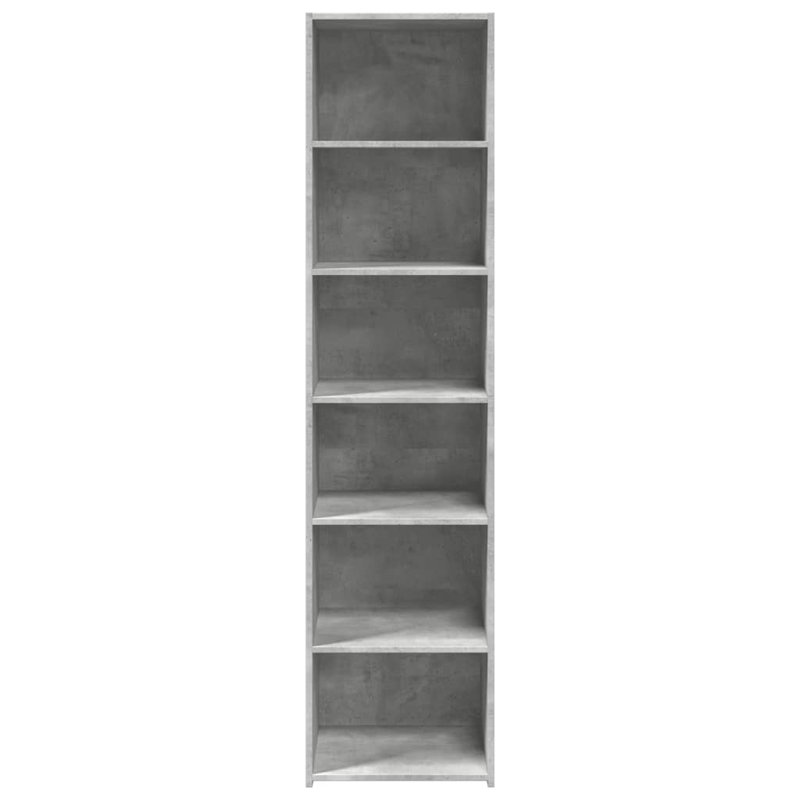 185cm H x 45cm W Standard Bookcase, Concrete grey