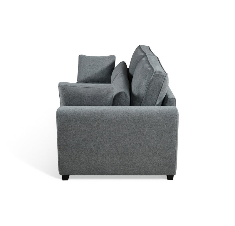 Alfie 3 Seater Chenille Sofa, Grey Chenille