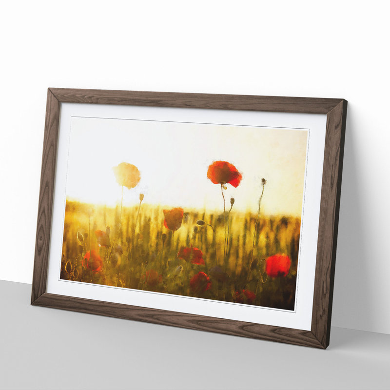 Field of Poppies Vol.5 - Framed Print, Walnut Framed, 36cm H x 48cm W x 2cm D