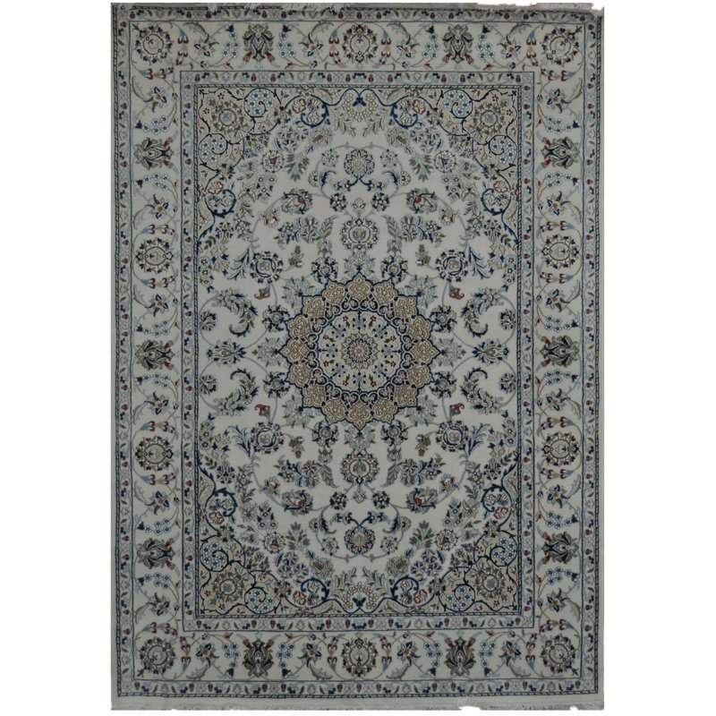 Louia One-of-a-Kind Rectangle 5'7" X 8' New Age Area Rug in Ivory/Blue/Gray