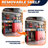 Wall-Mounted Garage Storage Cabinet with Lockable Doors and Adjustable Shelves, Durable Metal Hanging Tool Cabinet for Utility Rooms-122903648