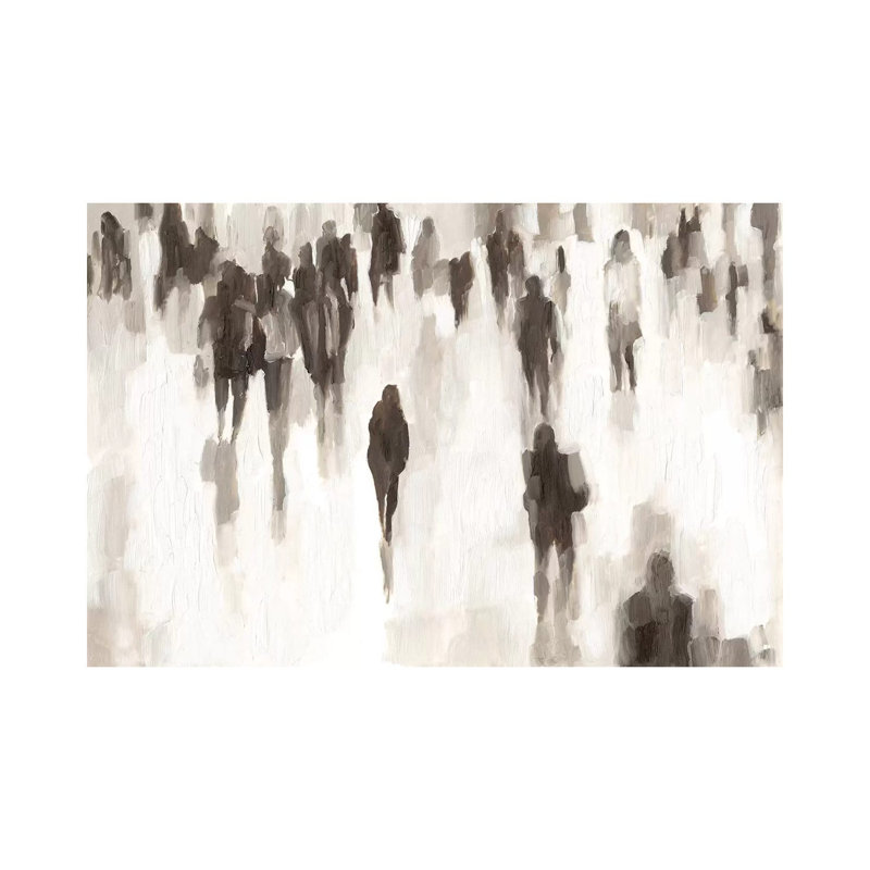 Reproduction d’art, "commuters I" par Ethan Harper, Toile tendue, H 8 po x l 12 po x P 0,75 po, Pas de tapis