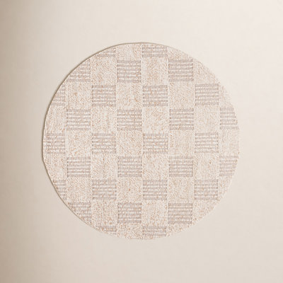 Abbi Brown Ivory Hand-Woven Checkered Rug