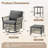 5 Piece Outdoor Patio Set, All-Weather Rattan Patio Swivel Glider Chairs Set Of 2 With Removable Cushions, 2 Ottomans, And A Side Table, Outdoor Conversation Set For Patio, Porch, Backyard-360253339