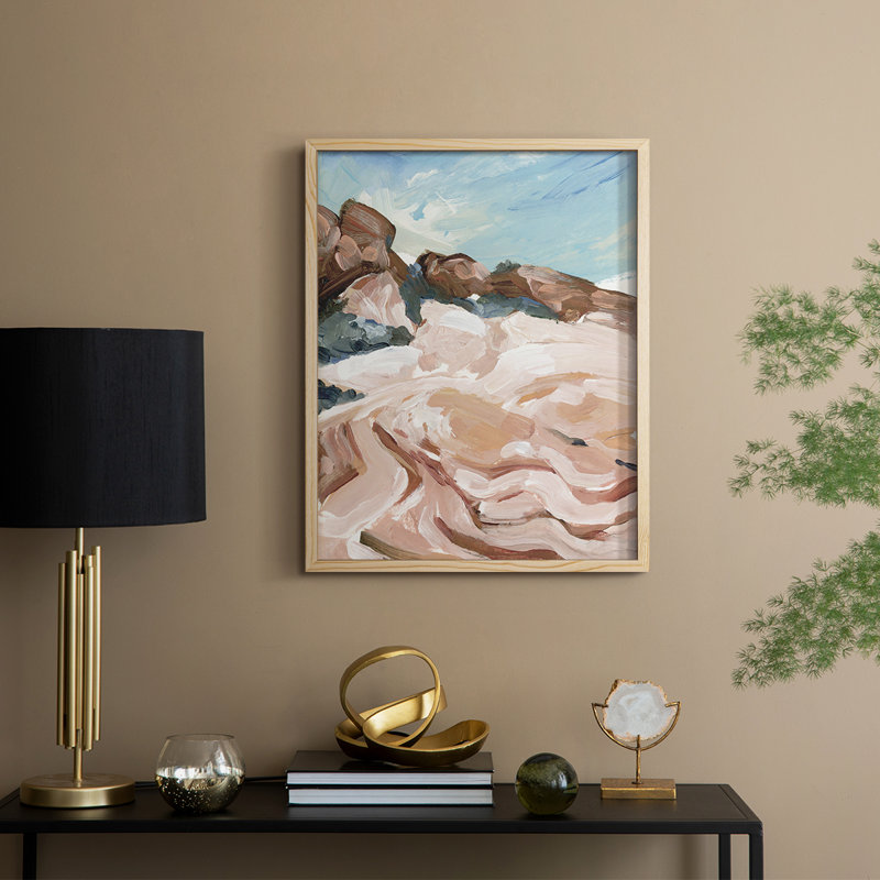 Impasto Plateau I, reproduction encadrée - bois massif, H 21 po x l 17 po