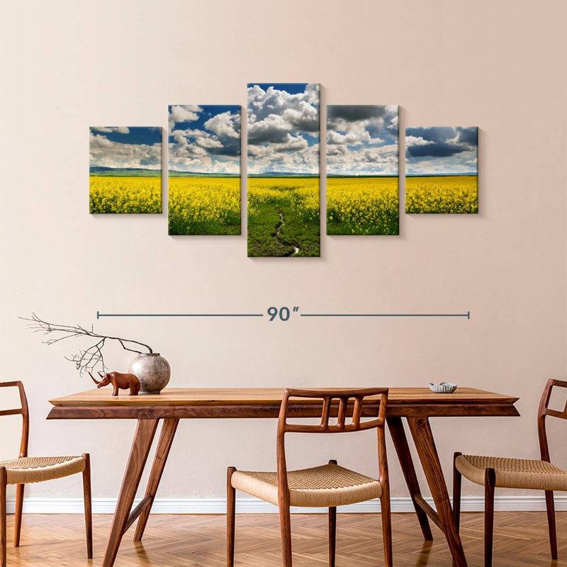 Clouds Over Fields, 42" H x 92" W