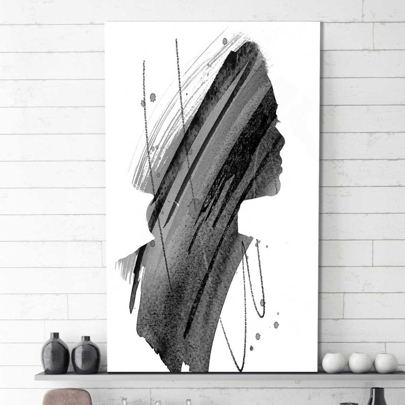 «Dark Mute», reproduction de peinture à l'aquarelle, H 30 po x l 18 po x P 1 po, Toile tendue