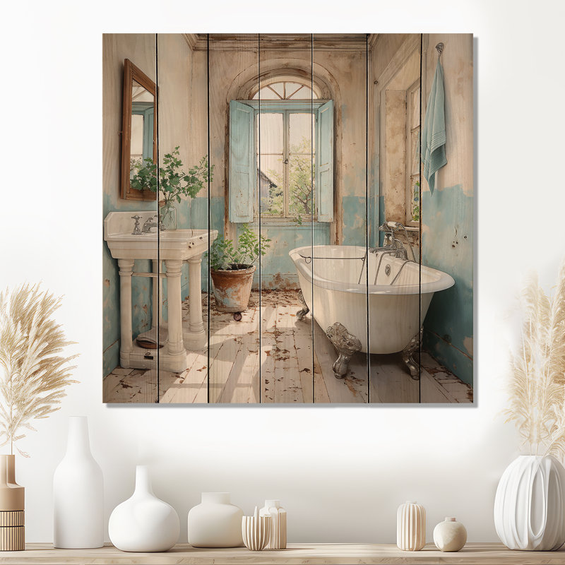 Bhawanti Farmhouse Charm I sur bois, H 35 po x l 35 po x P 0,78 po