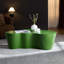 Table basse de 50 pouces de forme unique en fibre de verre robuste pour le salon-354134039