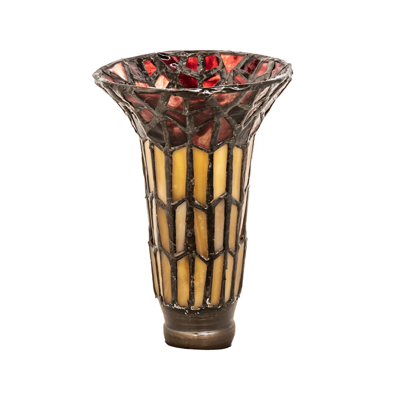 Bell Lamp Shade, Amber/Red