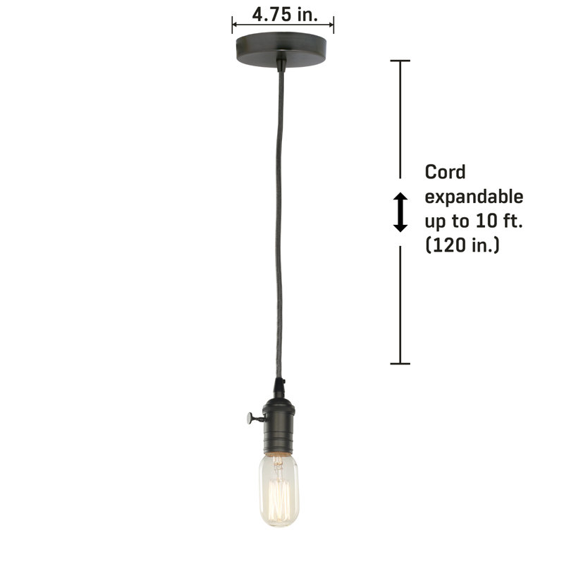 Bernstein 1 - Light Gunmetal Single Pendant