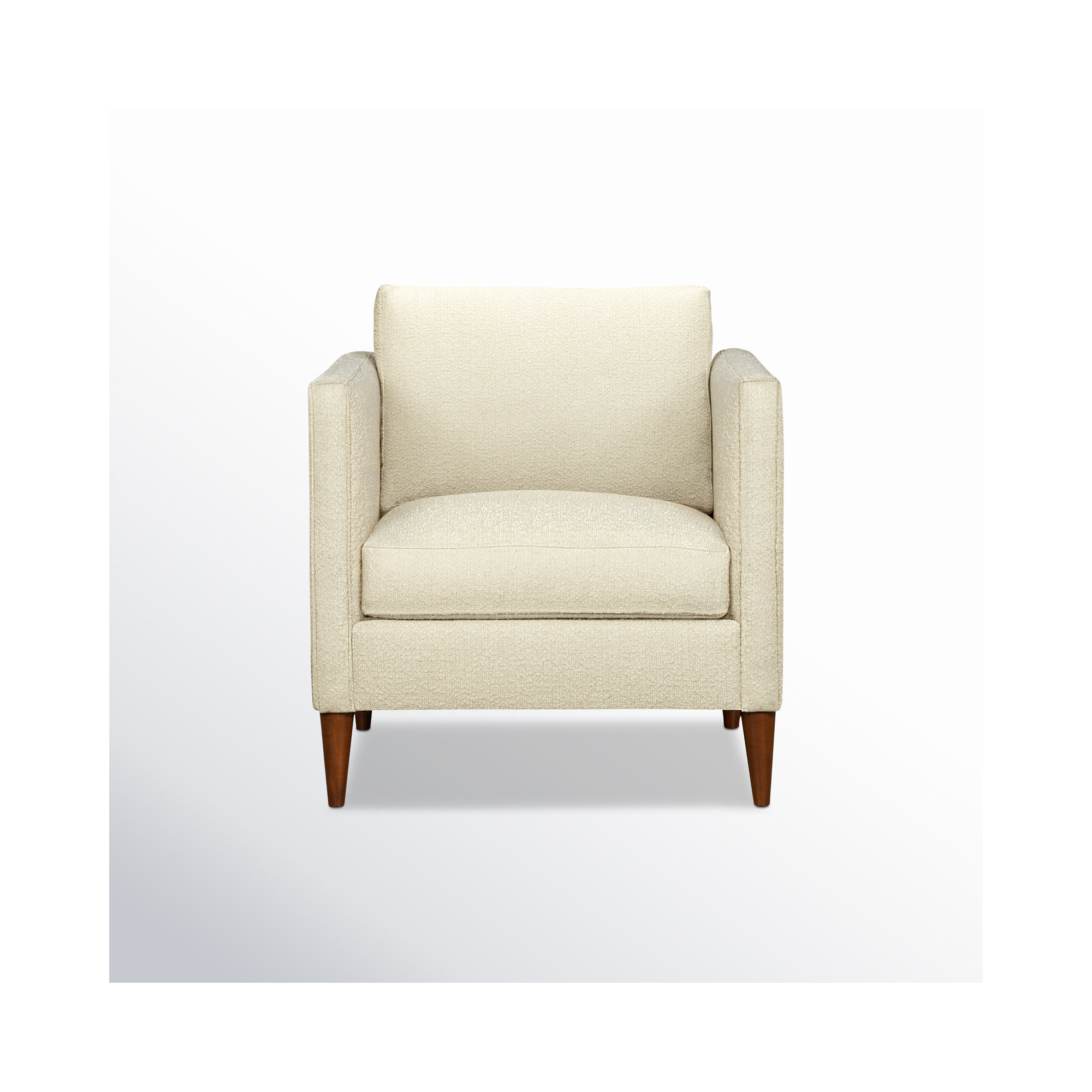 Clifford Upholstered Custom Armchair, Davis Pearl Performance Bouclé