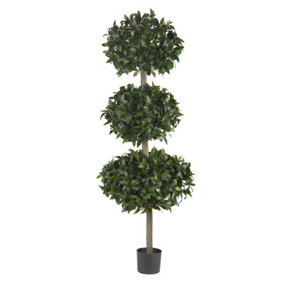 Faux Boxwood Tree in Pot