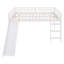 Lit mezzanine multifonctionnel avec glissade, conception moderne peu encombrante pour la chambre à coucher