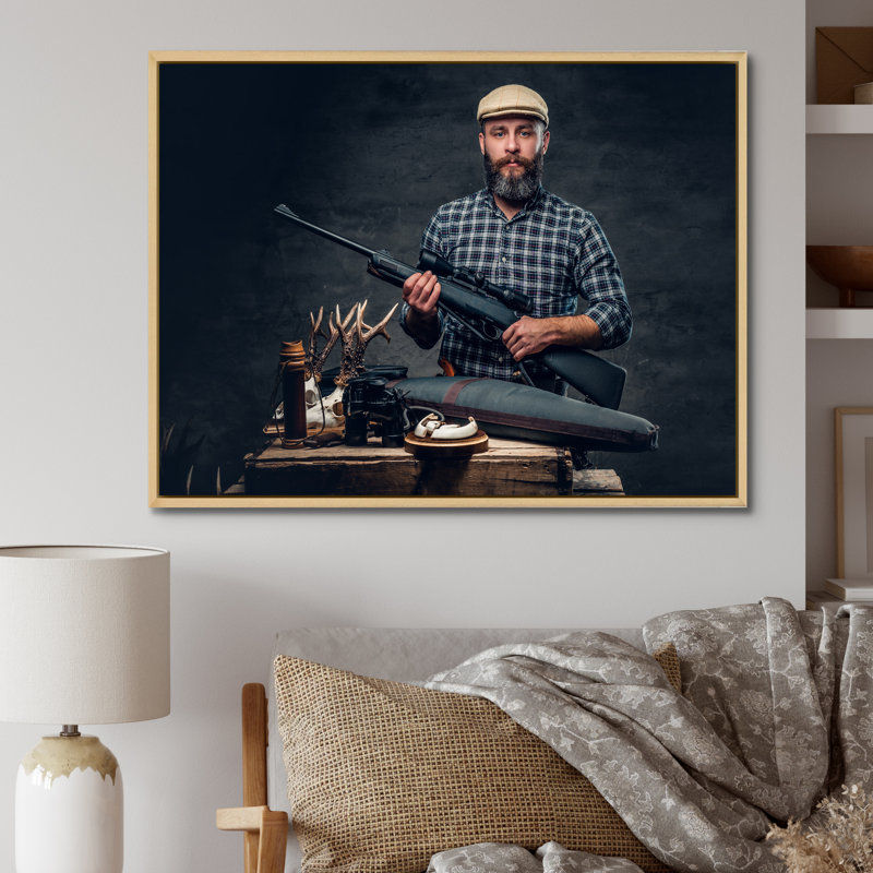 Portrait of Hunter, photographie I sur toile, H 24 po x l 32 po x P 1 po, Cadre naturel flottant
