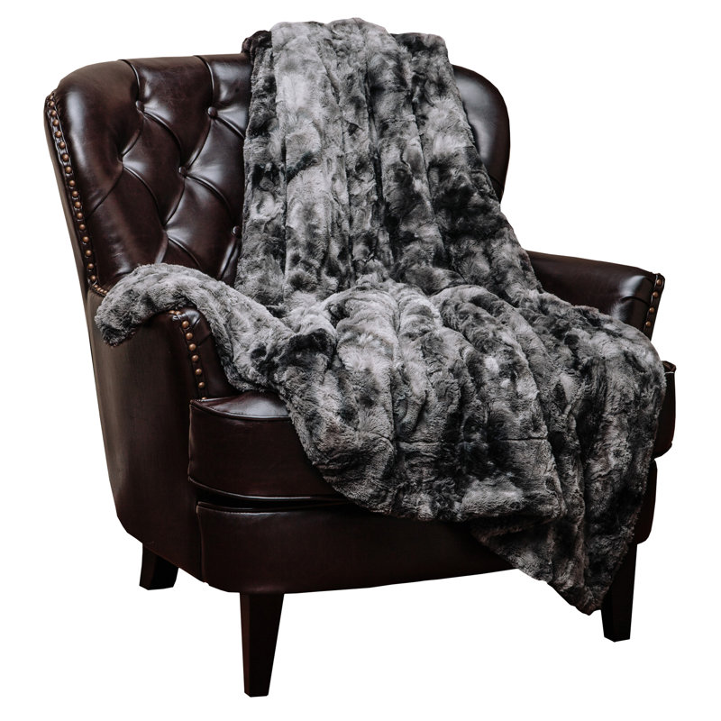  Woven Blanket, 66" W x 90" L, Grey