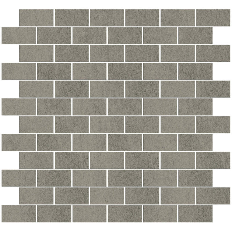 Carreau de mur et de plancher en brique de porcelaine 1 po x 2 po, gris