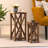 Set of 2 Solid Wood Nesting Tables Rustic Accent Side Tables with Open X-Frame Design Espresso-246741549