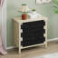 Buffet 3 tiroirs avec tablettes réglables, armoire de rangement avec tiroirs décoratifs en corde tissée à la main pour le salon de la cuisine