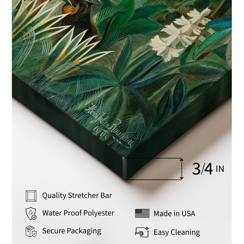 Henri Rousseau - Jungle équatoriale No2, Unframed, Canvas, 18"H x 24"W