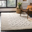 Tapis géométrique en laine / coton noué à la main Inelda-1731901012