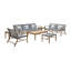Catherine Outdoor 4 - Piece Teak Conversation Set