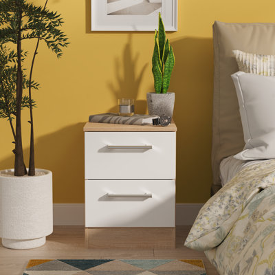 37cm W Manufactured Wood Bedside Table
