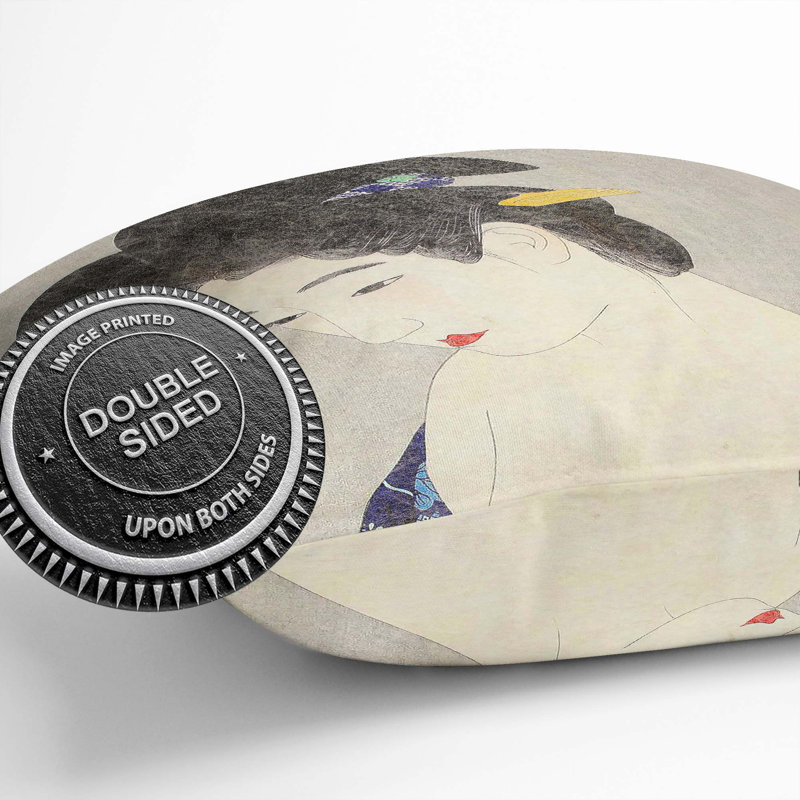 Woman by Ito Shinsui Cushion with Filling, 40cm H x 40cm W x 15cm D