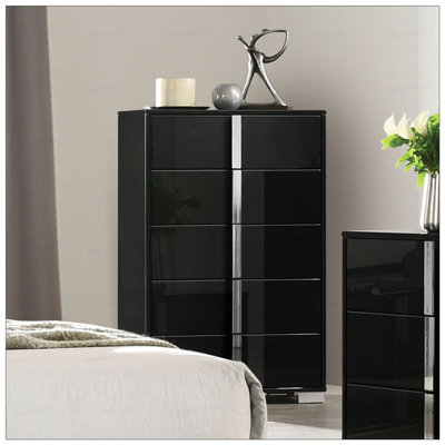 Ball Bearing Glides Chrome Vertical Handles And Legs  contemporary Bedroom Furniture