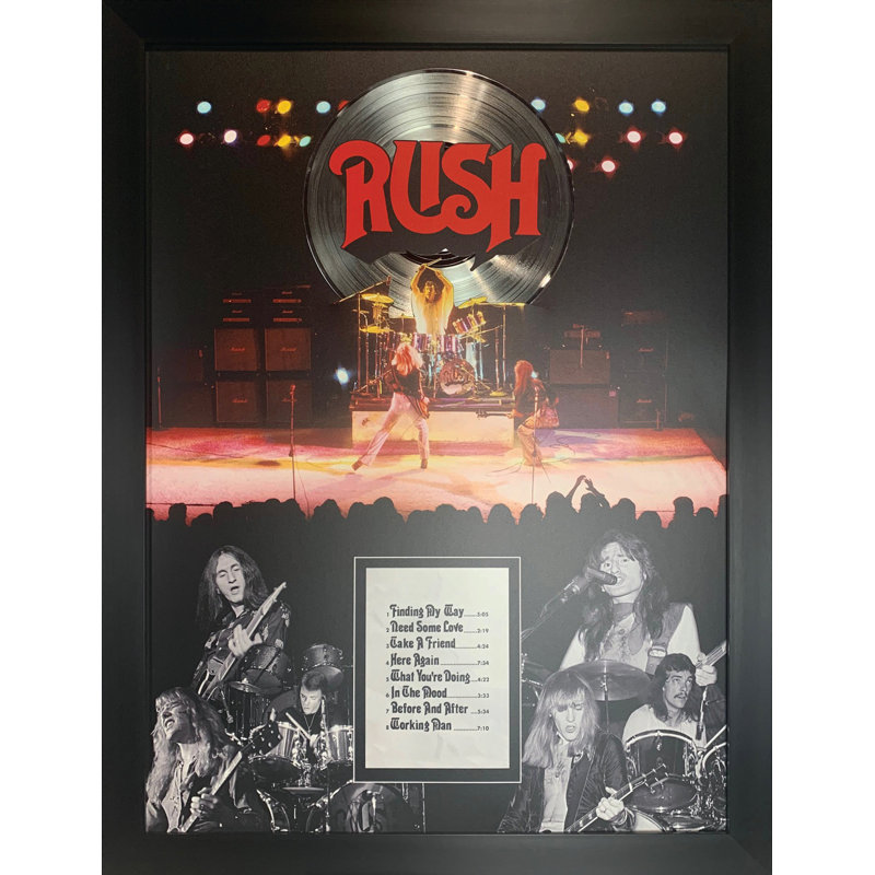 RUSH, premier album encadré, collage