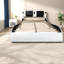 Très grand lit en MDF moderne avec lumières Bluetooth et massage pour la famille