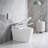 MONSFEST 1.28 Gallons GPF Elongated Bidet Toilet