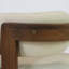 Chaise brune Pamplona avec cuir blanc
