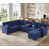 Mélange de polyester bleu
