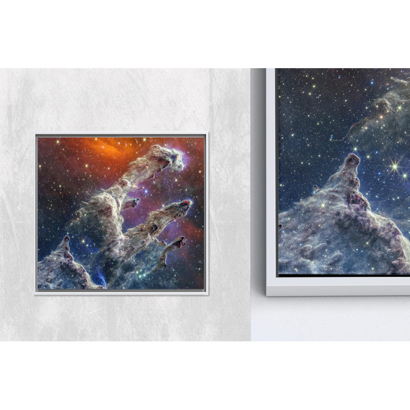 Reproduction sur toile de la nébuleuse: art du télescope James Webb, décoration murale de la NASA, toiles à cadre blanc 1P