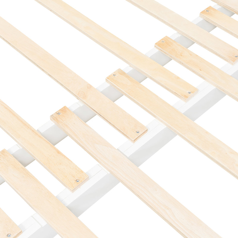 Lit de jour en bois avec lit gigogne, tiroirs de rangement, conception extensible, Blanc