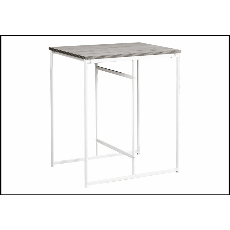 Modern 32-Inch Rectangular Counter Height Dining Table, Compact and Durable for Small Kitchens, Gray/White