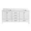 Meuble-lavabo double 72 po avec lavabo sur pied