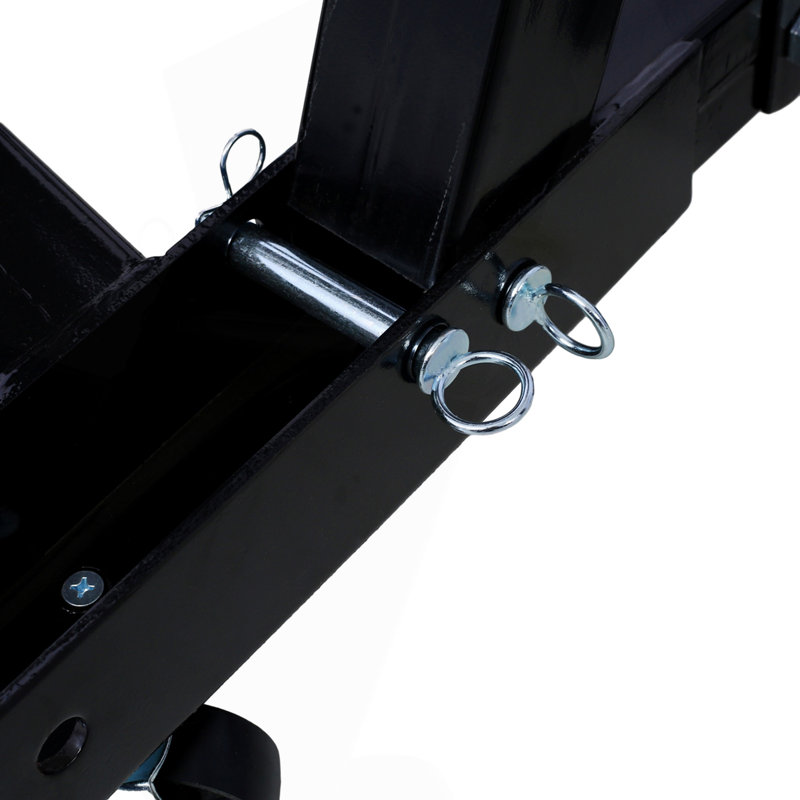 Grue de levage de moteur pliable de 2 tonnes avec grue d'atelier de levage de grue, acier robuste avec 6 roulettes en fer (noir)