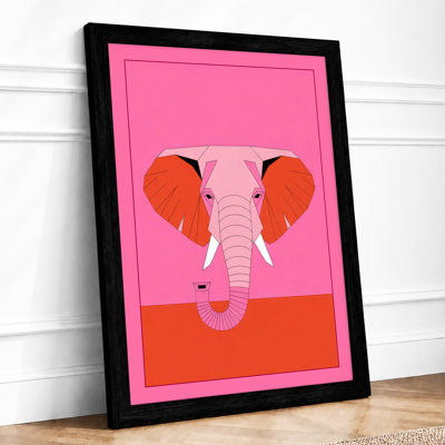 Elephant Geometric - Framed Print