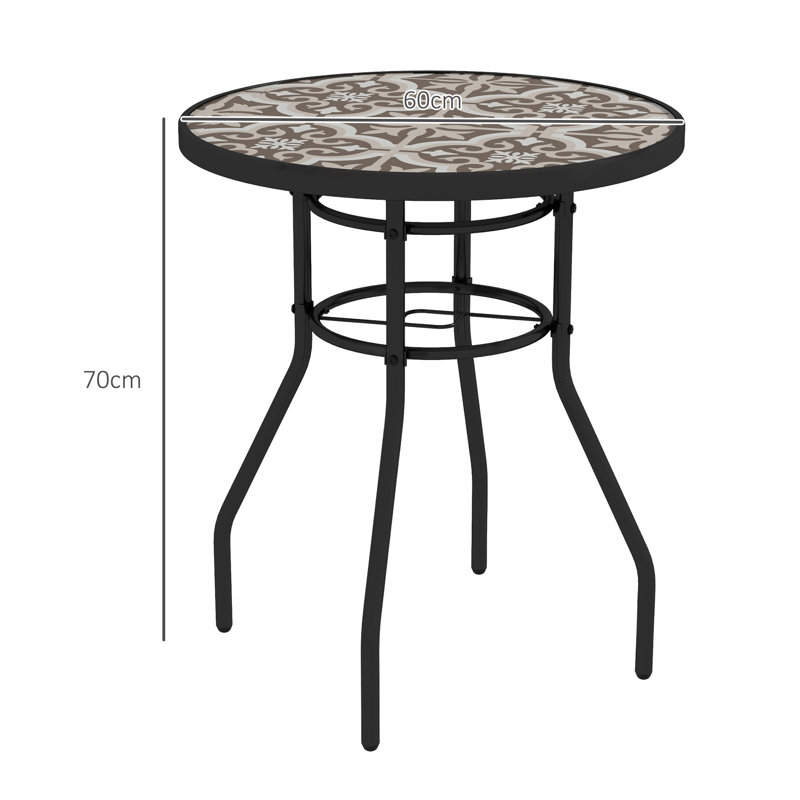 Kimbler Round Metal Outdoor Dining Table,Coffee Table,Bistro Table , 60cm cm W 60cm cm D