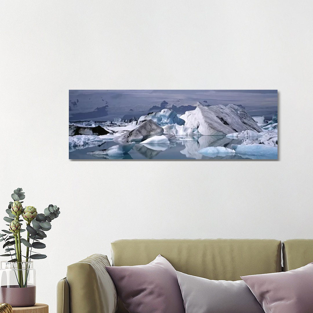 Vatnajokull (Water Glacier), Vatnajokull National PArk, Iceland - Wrapped Canvas Panoramic Print