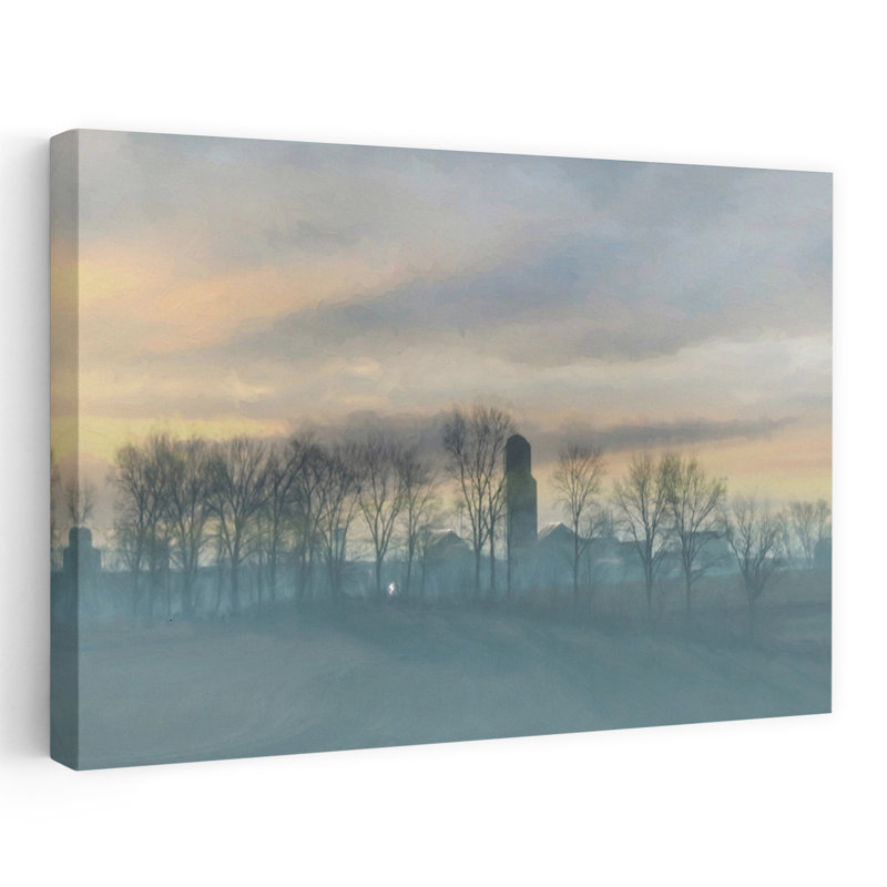 Paysage de campagne contemporain abstrait Richland, 16" H x 24" W