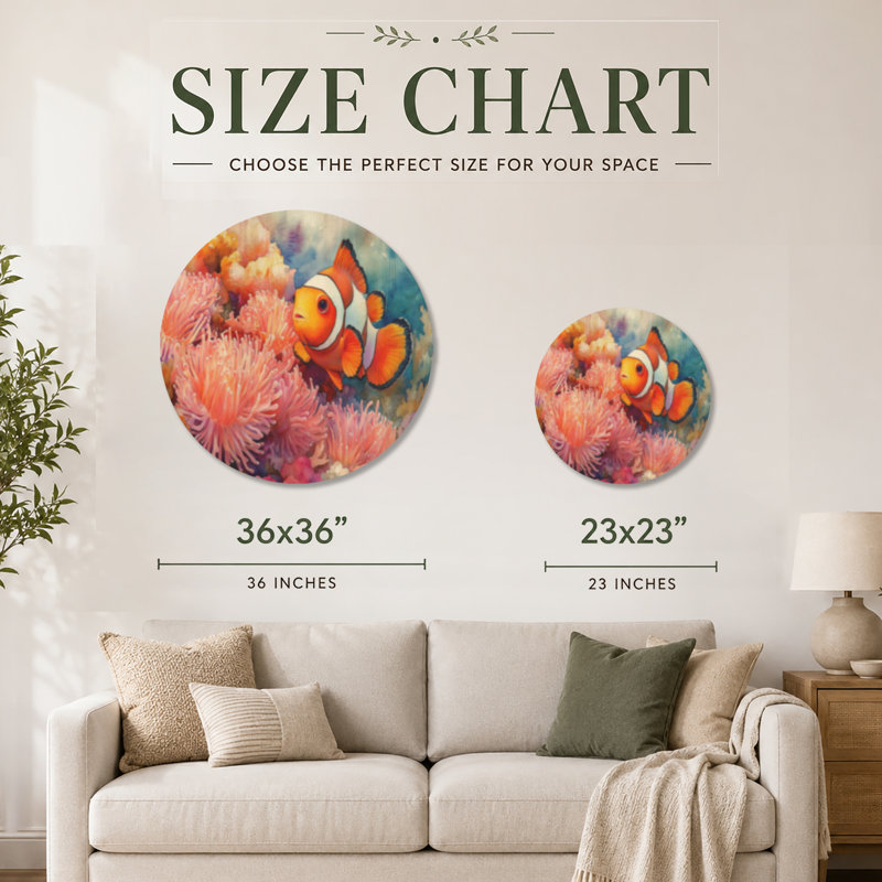 Sheeley II - art mural rond en bois nautique, 36" Round, Rond